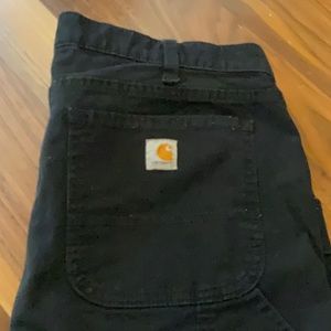 Carhartt Slim Fit Womens Canvas Work Pant Size 14 Black